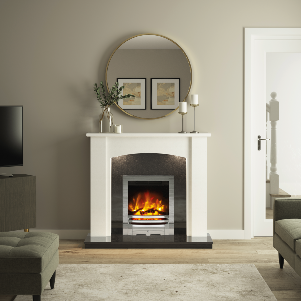 FLARE Somerton 48&quot; Micro Marble Electric Fireplace