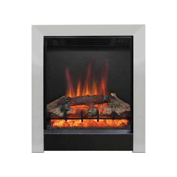 FLARE Athena 16&quot; Inset Electric Fire In Chrome / Black Duo Finish