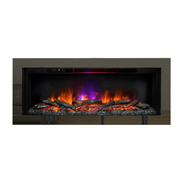 FLARE 45&quot; Avella Grande Inset Wall Mounted Electric Fire In Black Nickel Finish