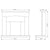 Dimensions / Drawings Of FLARE Isabelle 45" Manila Micro Marble Fireplace Surround With Undermantel Lighting