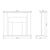 Dimensions Of FLARE Elda 48" White Micro Marble Fireplace Surround