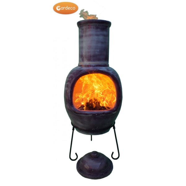 Gardeco Asteria Extra Large Purple Chimalin AFC Chiminea | SKU: AFC-C51.71 | Barcode: 5031599044538