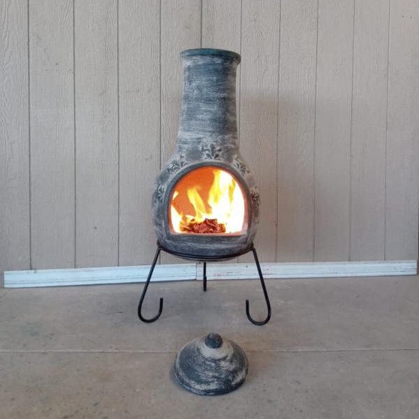 Gardeco Extra Large Rana (Frog) Mexican Chiminea In Dark Grey | SKU: C5R.55 | Barcode: 5031599050713