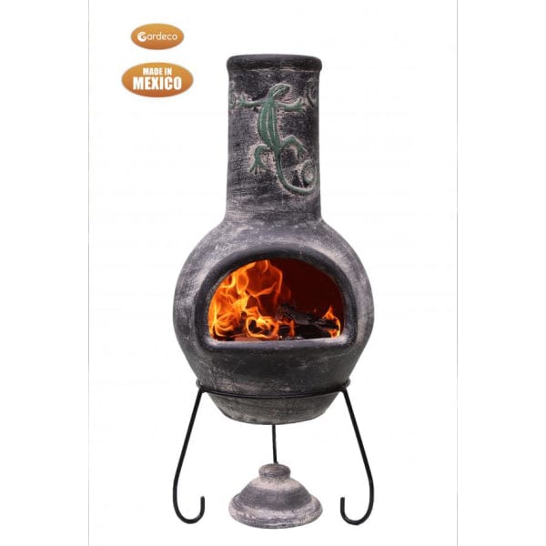 Gardeco Large Grey Iguana Mexican Chiminea