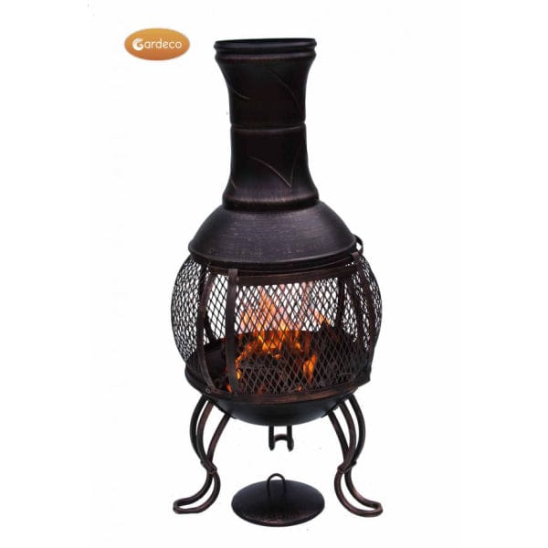 Gardeco Medium Cordoba Steel Chiminea In Bronze | SKU: CORDOBA89-BR | Barcode: 5031599045207 