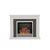 FLARE Preston 46" Timber Electric Fireplace In Matt Cashmere Finish With Widescreen Chrome Electric Fire