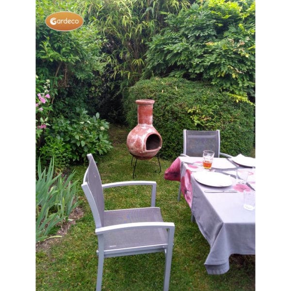 Gardeco Extra Large Colima Mexican Chiminea In Red In A Garden | SKU: C8C.02 | Barcode: 5031599030890