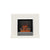 FLARE Colby 38" Timber Electric Fireplace In Soft White Finish With Integrated Widescreen Electric Fire In Chrome