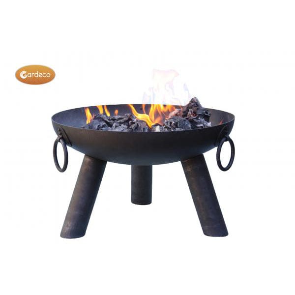 Gardeco Medium Dakota Black Steel Firepit | SKU: DAKOTA-50 | Barcode: 5031599046686