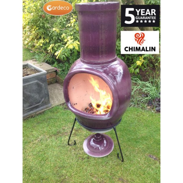 Gardeco Asteria Extra Large Purple Chimalin AFC Chiminea | SKU: AFC-C51.71 | Barcode: 5031599044538