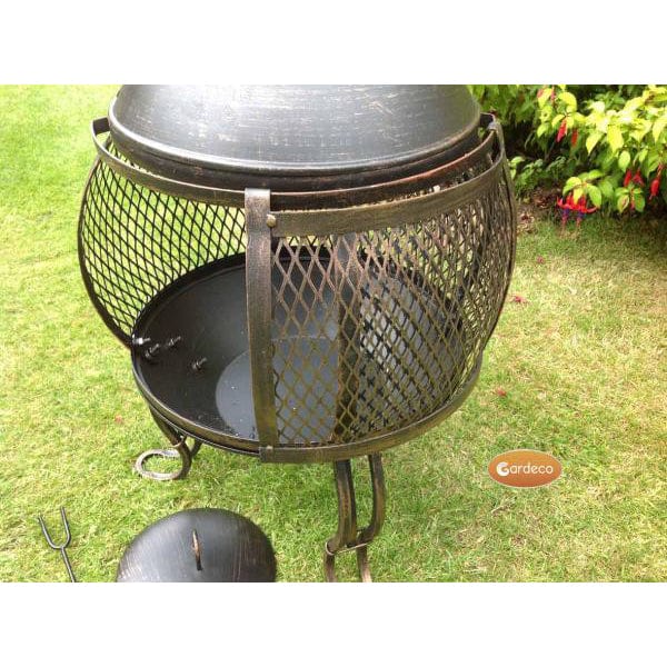 Gardeco Medium Cordoba Steel Chiminea In Bronze | SKU: CORDOBA89-BR | Barcode: 5031599045207 