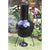 Back View Of Gardeco Sempra Large Black Chimalin AFC Chiminea In A Garden Setting | SKU: AFC-C21.75 | Barcode: 5031599044613