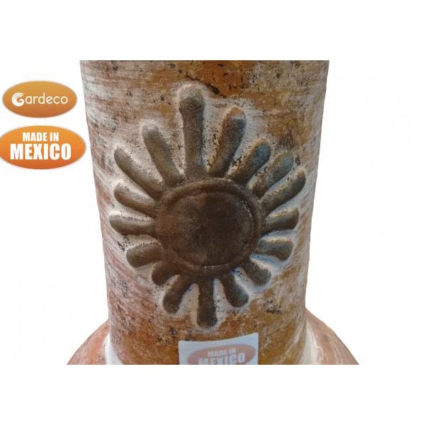 Funnel Of A Gardeco Large Sol Mexican Chiminea In Rustic Orange  | SKU: C21SL.37 | Barcode: 5031599045481