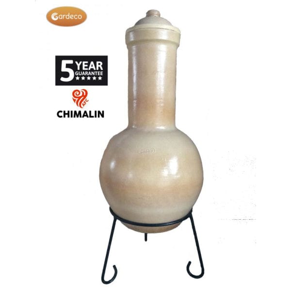 Back View On Gardeco Sempra Large Cappuccino Chimalin AFC Chiminea | SKU: AFC-C21.73 | Barcode: 5031599044606