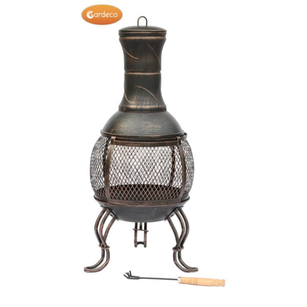 Gardeco Medium Cordoba Steel Chiminea In Bronze | SKU: CORDOBA89-BR | Barcode: 5031599045207 