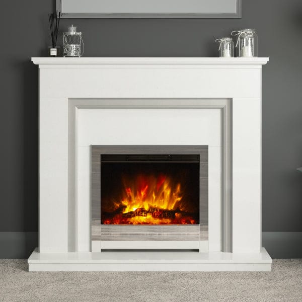 FLARE Beam Edge 22&quot; Inset Electric Fire In Chrome Finish In A Room Setting