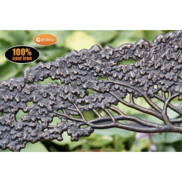 Gardeco Cast Iron Bench With Tree In A Garden Setting | SKU: BENCH-TREE | Barcode: 5031599039459