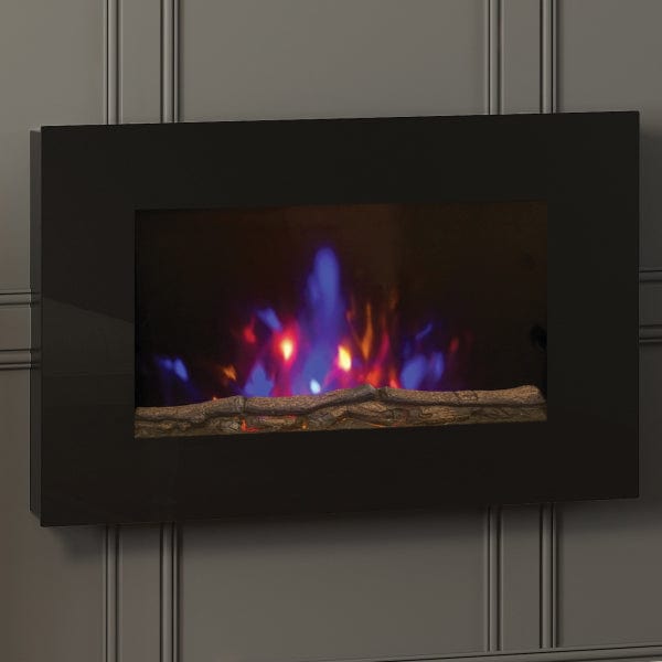 FLARE Azonto 35" Wall Mounted Electric Fire With Log Bed