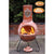 Gardeco Large Sol Mexican Chiminea In Rustic Orange With Burning Logs Inside | SKU: C21SL.37 | Barcode: 5031599045481