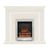 FLARE Westcroft 48" Timber Electric Fireplace With Integrated FLARE Athena 18" Inset Electric Fire In Chrome