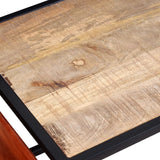 vidaXL Coffee Table With Genuine Leather Magazine Holder 110x50x45 cm | SKU: 244241 | Barcode: 8718475531104