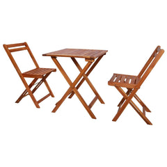 VidaXL Solid Acacia Wood 3 Piece Folding Bistro Set N3 | SKU: 44015 | UPC: 8718475609414