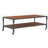 247618 vidaXL Coffee Table With Shelf 120x60x40 cm Solid Fir Wood | SKU: 247618 | Barcode: 8718475727750