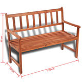 vidaXL Garden Bench 120 cm Solid Acacia Wood | SKU: 41448 | Barcode: 8718475908616
