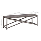 vidaXL Garden Bench 120 cm Poly Rattan Grey | SKU: 46211 | Barcode: 8719883727615