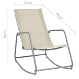 vidaXL Garden Swing Chair Cream 95x54x85 cm Textilene | SKU: 47929 | Barcode: 8719883760186