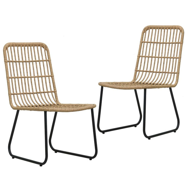 vidaXL Garden Chairs 2 pcs Poly Rattan Oak | SKU: 48582 | Barcode: 8719883784144