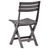 vidaXL Folding Garden Chairs 2 pcs Plastic Mocha | SKU: 48788 | Barcode: 8719883859712