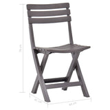 vidaXL Folding Garden Chairs 2 pcs Plastic Mocha | SKU: 48788 | Barcode: 8719883859712