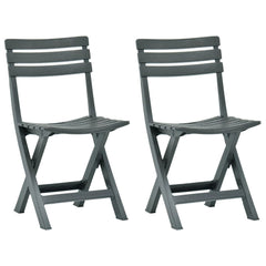 vidaXL Folding Garden Chair 2 pcs Plastic Green | SKU: 48789 | Barcode: 8719883859729