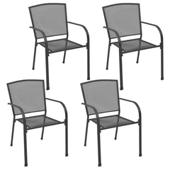 vidaXL Outdoor Chairs 4 pcs Mesh Design Anthracite Steel | SKU: 310154 | Barcode: 8720286065907