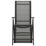 vidaXL Reclining Garden Chairs 2pcs Textilene And Aluminium Black  | SKU: 312195 | Barcode: 8720286108420