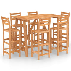 VidaXL Solid Acacia Wood 7 Piece Outdoor Bar Set | SKU: 3057851 | UPC: 8720286190210