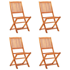 vidaXL Folding Garden Chairs 4 pcs Solid Eucalyptus Wood | SKU: 312452 | Barcode: 8720286334843