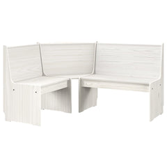 vidaXL Garden Corner Bench 151 cm Solid Pinewood White | SKU: 327247 | Barcode: 8720286343043