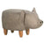 Gardeco Plato The Grey Pig Leatherette Footstool | SKU: FS-PIG Barcode: | 5031599047157