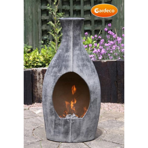 Gardeco Large Botella Mexican Chimenea In Charcoal Grey | SKU: BOTELLA-LAR | Barcode: 5031599048680