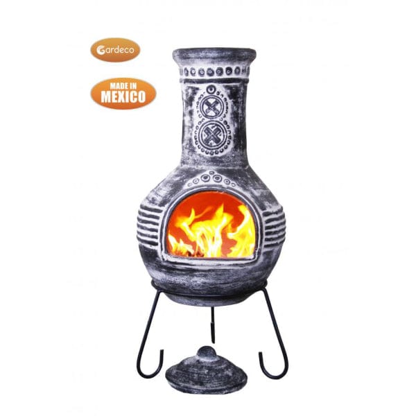 Gardeco Azteca Extra Large Anthracite Rustic Mexican Chimenea | SKU: C8AZ.55 | Barcode: 5031599049465