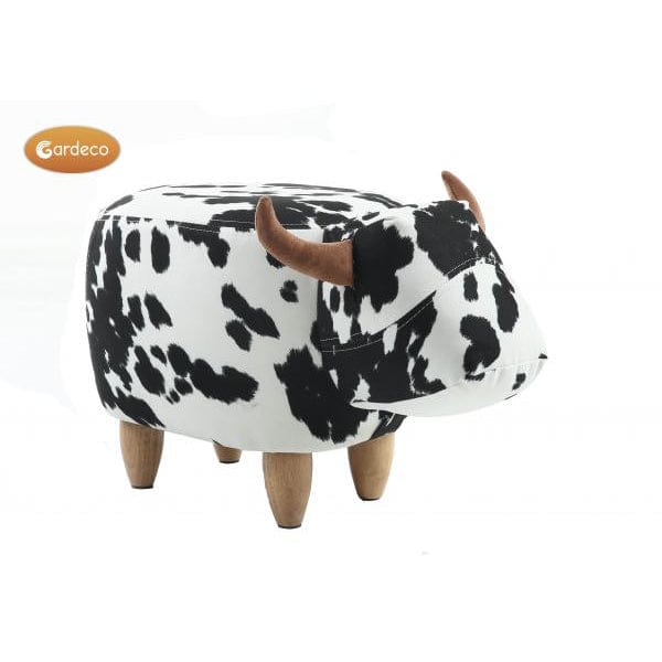 Gardeco Lulu The Black &amp; White Cow Footstool | Product code: FS-COW-S | Barcode: 5031599047188