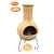 Gardeco Derwyn The Tree Mexican Chimenea In Mustard Tone Celtic Theme