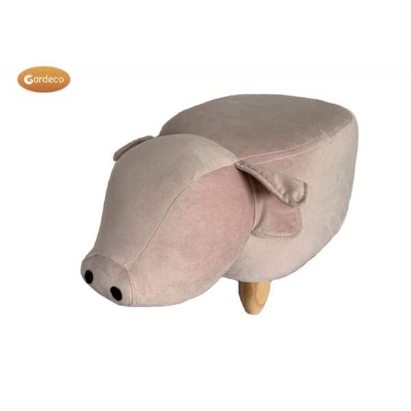 Gardeco Pinky The Pink Pig Velvet Footstool | SKU: FS-PIG-PK | Barcode: 5031599049700