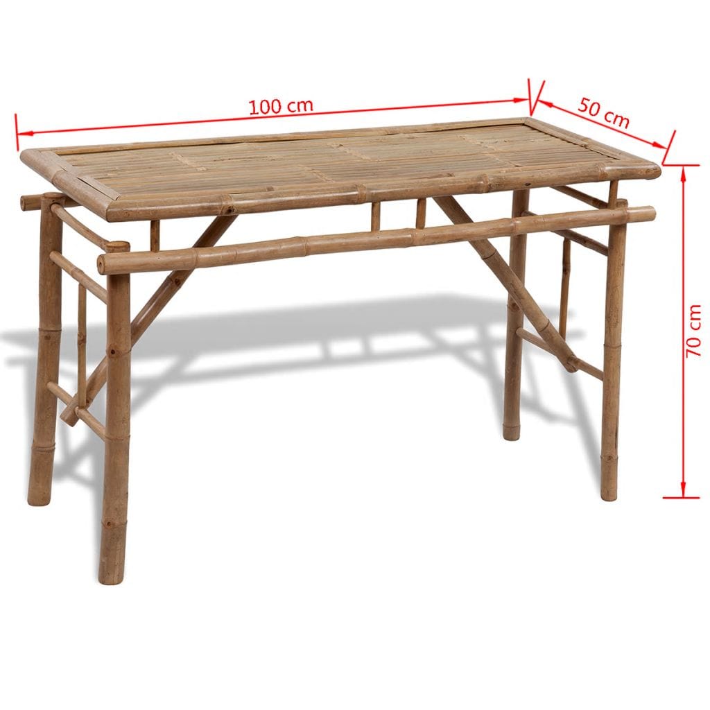 Table Dimensions From VidaXL Bamboo Beer Table With 2 Benches | SKU: 41502 | UPC: 8718475909194 | Weight: 18.4kg