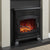 Close View On FLARE Banbury 16" Inset Electric Stove In Matt Black Finish