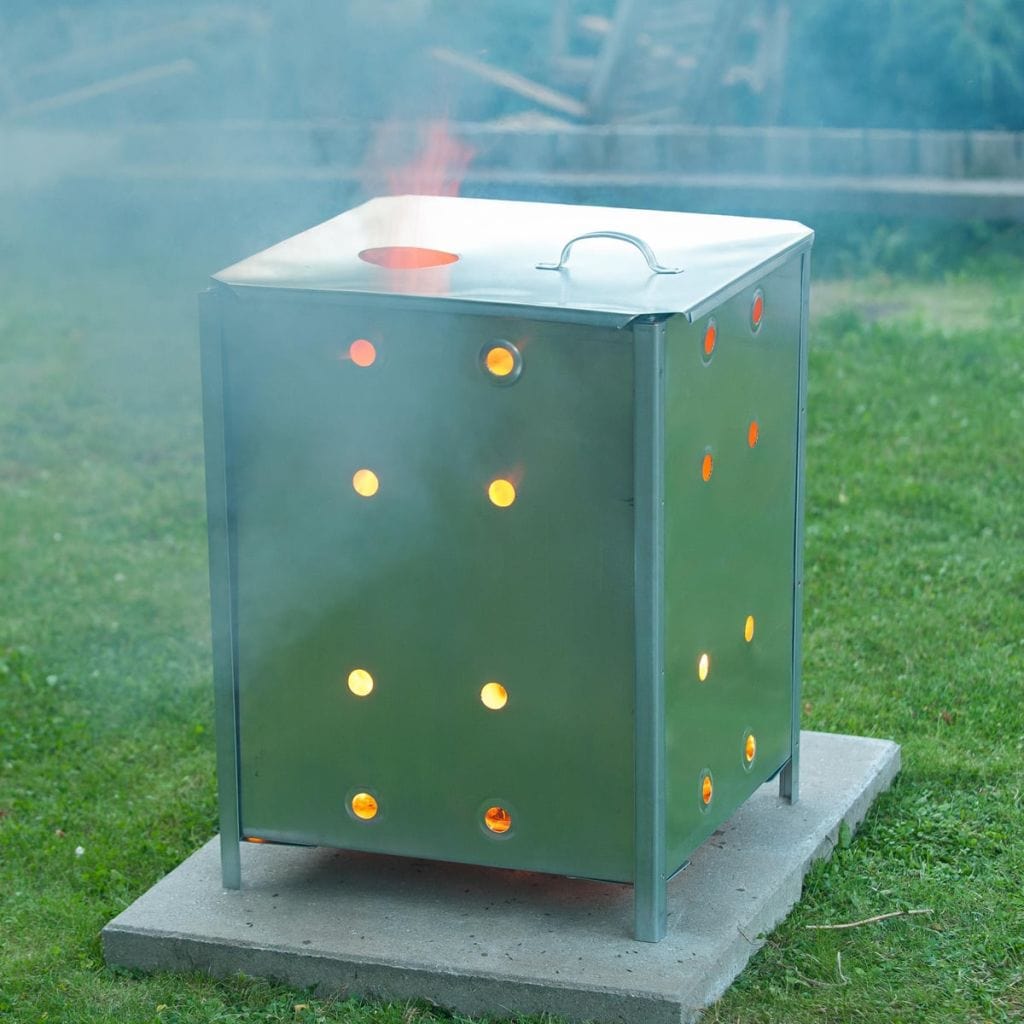 Nature Galvanised Steel Square Garden Incinerator | SKU: 407108 | UPC: 8711338704639