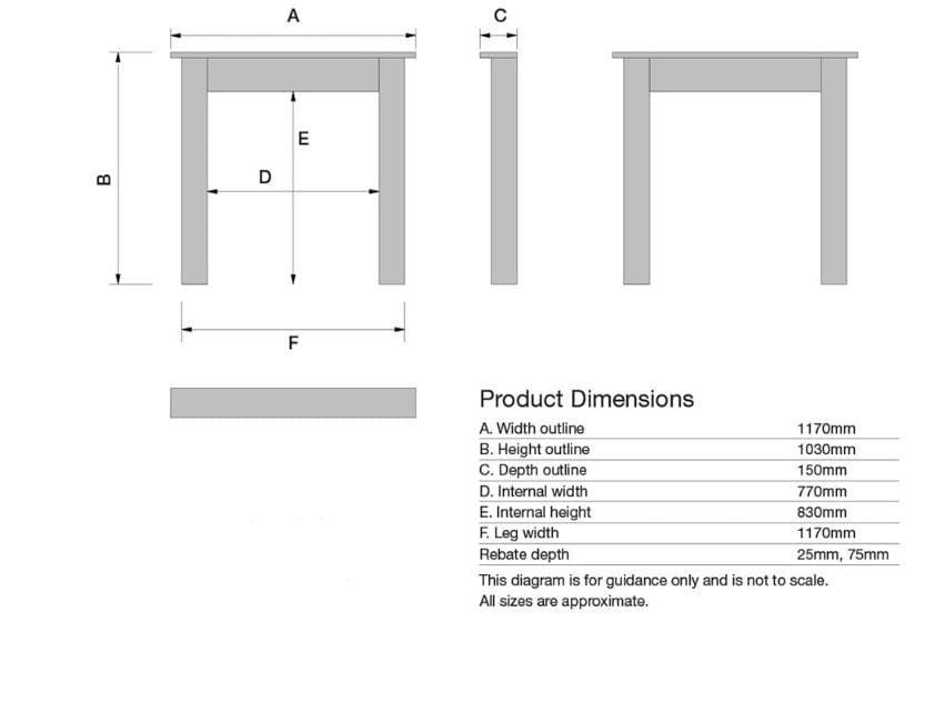 Ekofires 7080 Walnut / Oak / White Wooden Fireplace Surround 46 Inch Dimensions