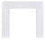 Ekofires 7080 Painted White Wooden Fireplace Surround 46 Inch